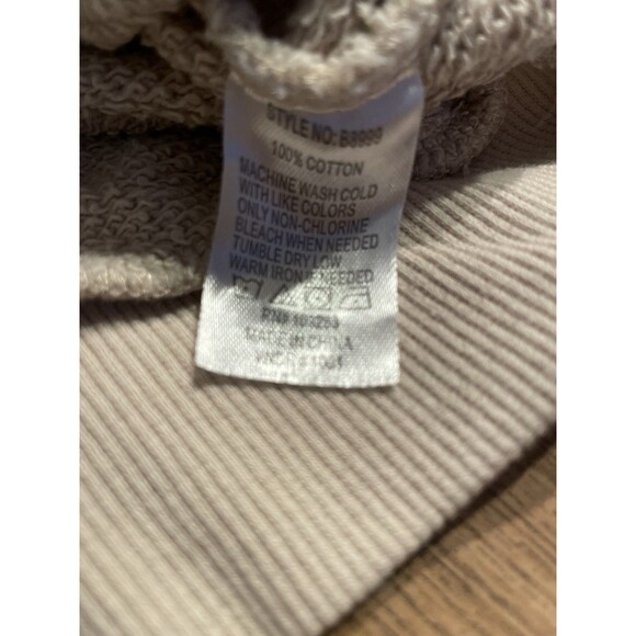 Vintage Havana Girls Gray Distressed Skull Cropped Sweater Hoodie Size L - Picture 4 of 5